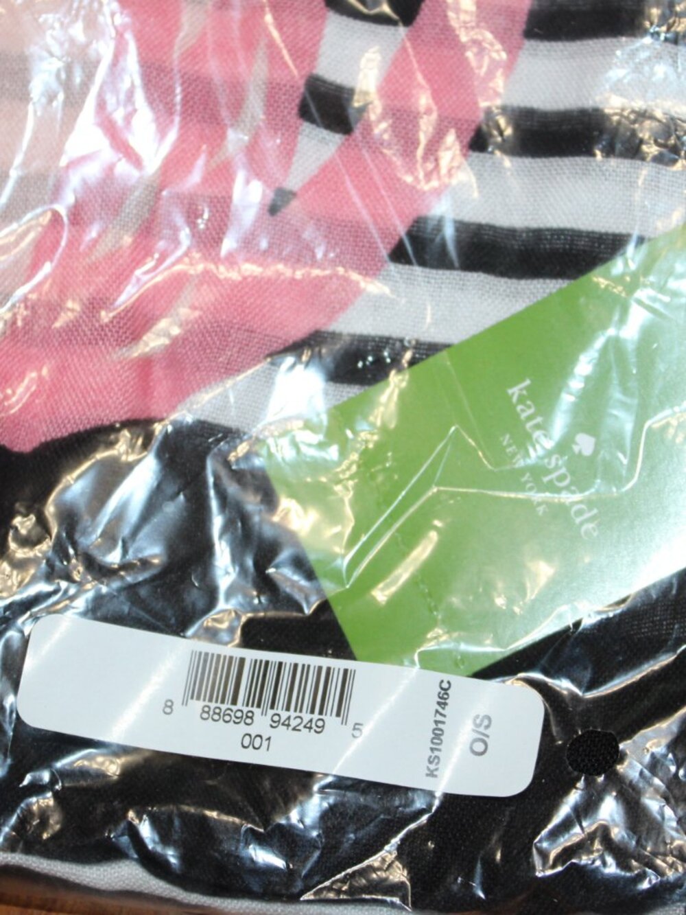 NWT Kate Spade Monkey Striped Oblong Scarf SO CUTE!!!!! - Picture 3 of 7